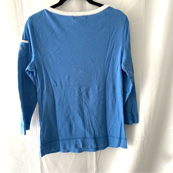 LRL Lauren Jean co blue knit top. SZ M. NWOT - Picture 3 of 9